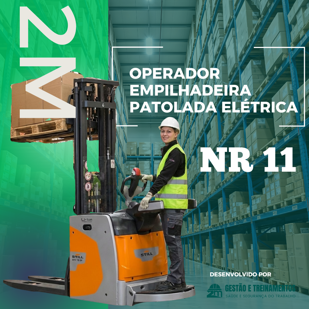 Operador de Empilhadeira Elétrica Patolada