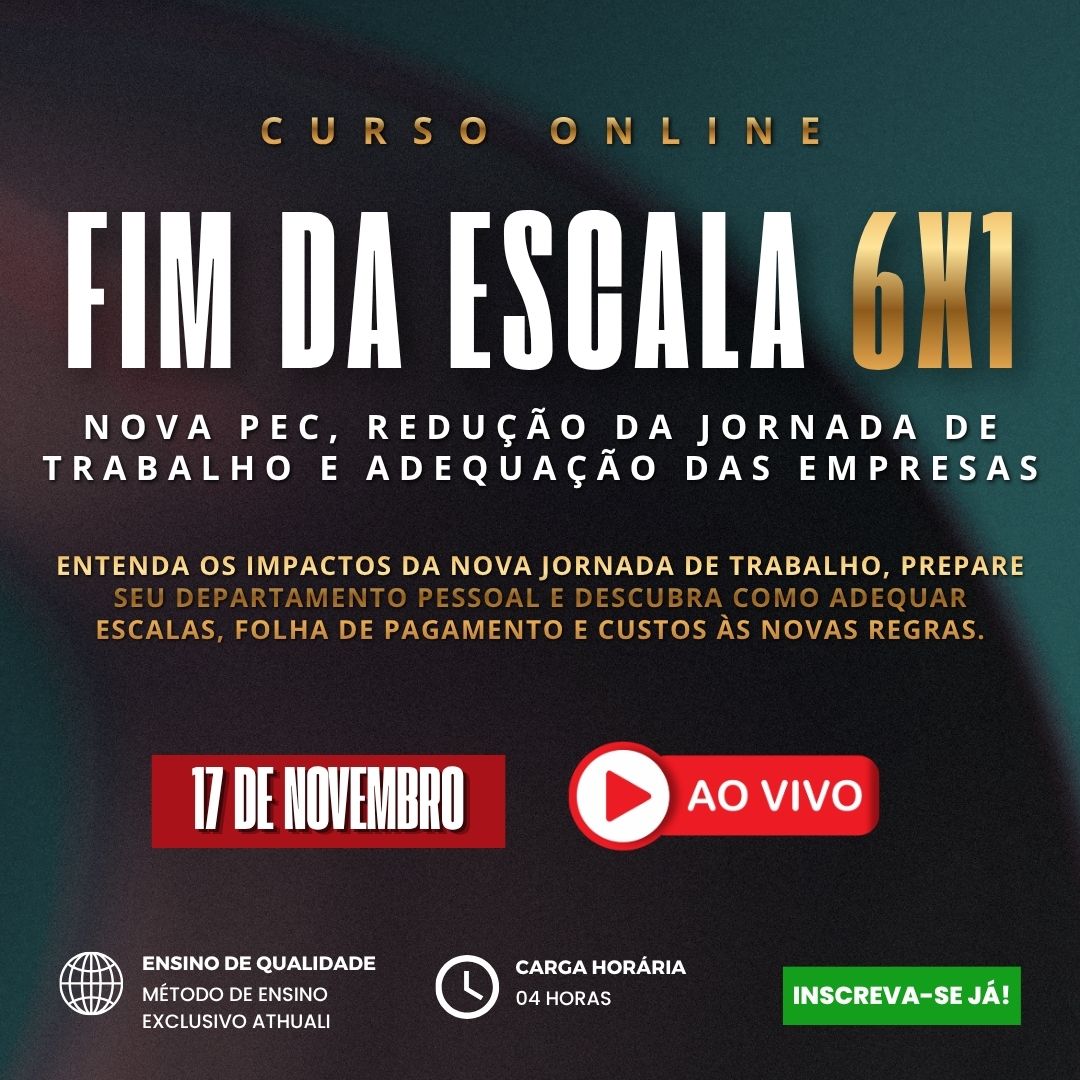 FIM DA ESCALA 6X1 - NOVEMBRO 2026