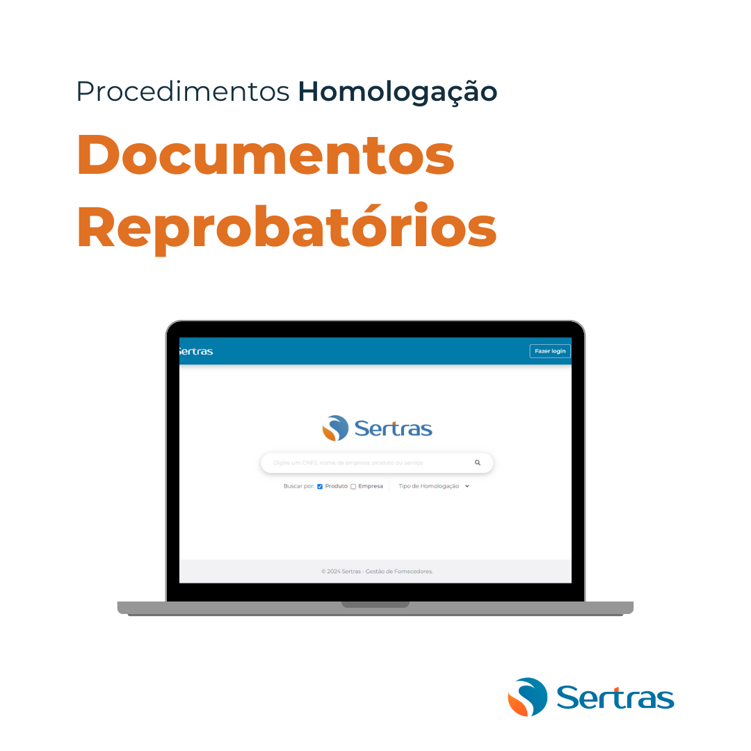 Homologação: Documentos Reprobatórios
