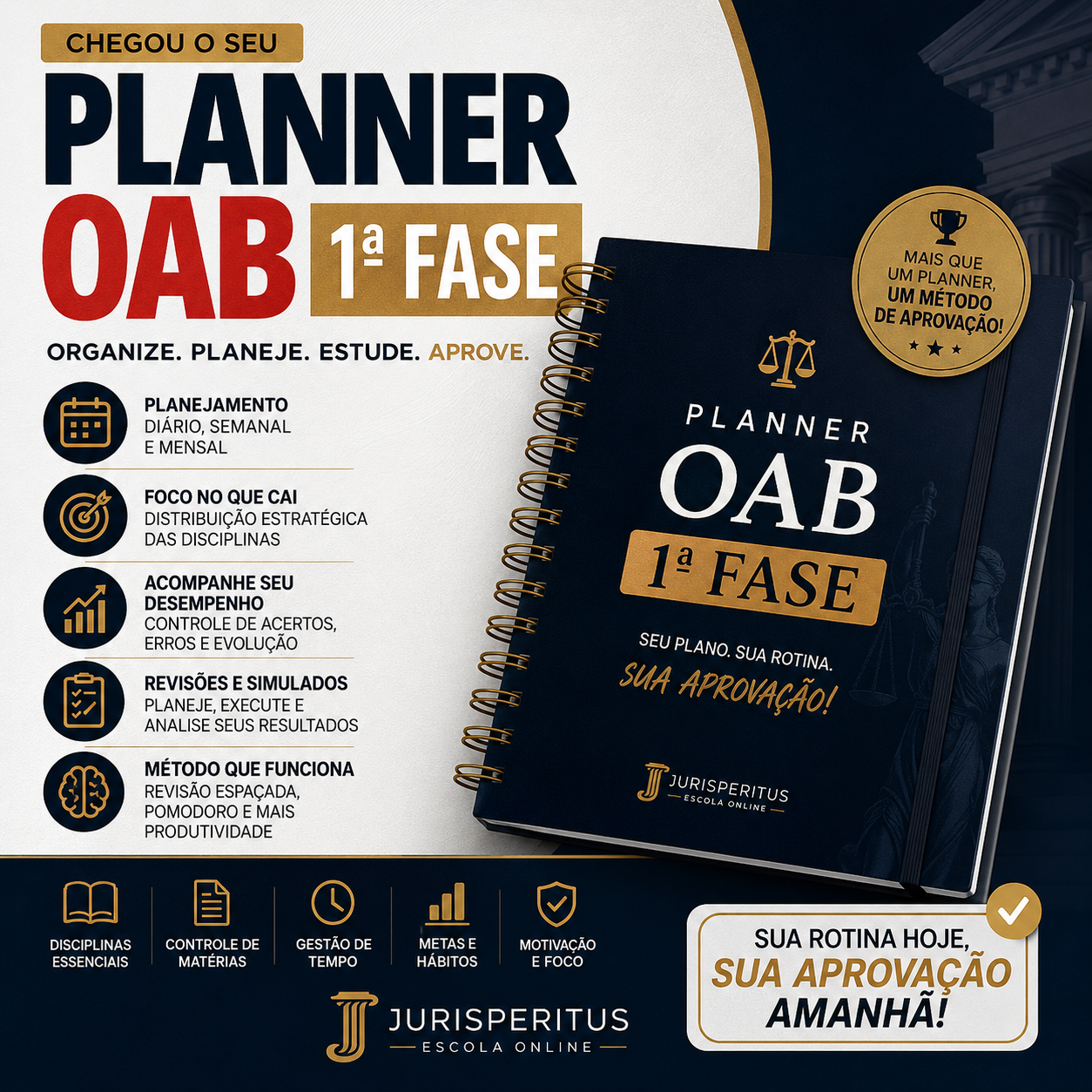 Planner do Candidato à OAB 1ª Fase – Exame 47